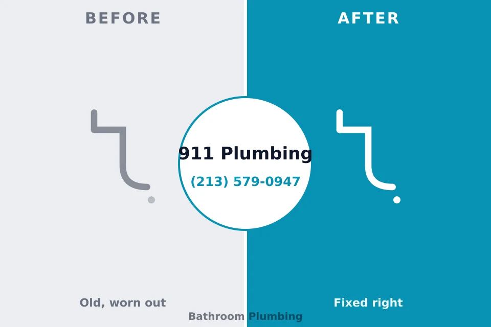 Before and after: plumbing repair Grambling, LA
